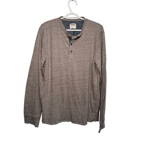 Wranglers authentics henley long‎ sleeve shirt mens large outdoor workwear chore